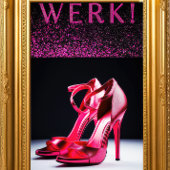 WERK! Vrouwelijke Art Statement Poster