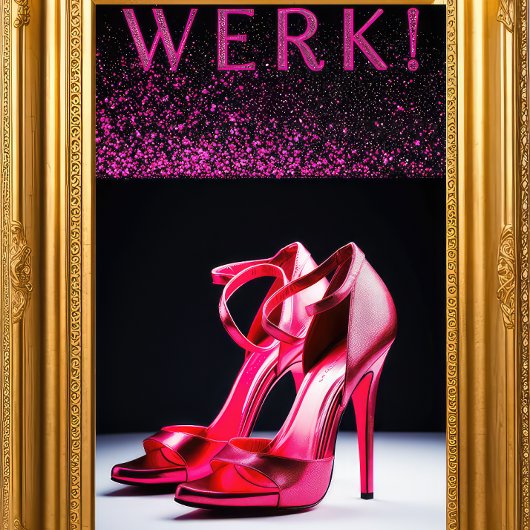 WERK! Vrouwelijke Art Statement Poster
