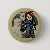 werkbadge. ronde button 5,7 cm (Voorkant)