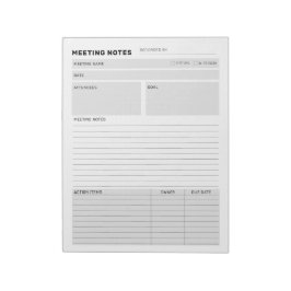  werkbalk Memo Planner voor vergaderingsnotities Notitieblok