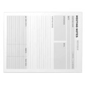  werkbalk Memo Planner voor vergaderingsnotities Notitieblok (Voorkant)