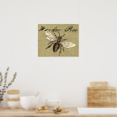 Werkbij Insect Illustratie Poster (Keuken)