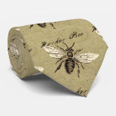 Werkbij Insect Illustratie Stropdas (Opgerold)