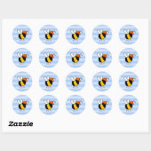 werkbijenbouwer ronde sticker (Vel)