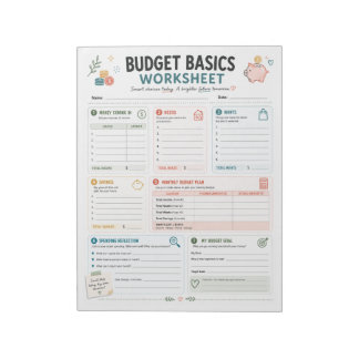 Werkblad Budget Basis Notitieblok