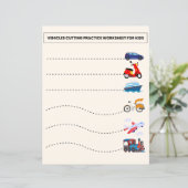 Werkblad Voertuigen & Astronout-snijpraktijk (Staand voorkant)