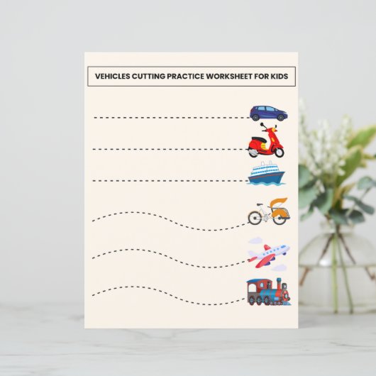 Werkblad Voertuigen & Astronout-snijpraktijk (Staand voorkant)