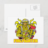 Werkbrandweerman Briefkaart (Voorkant / Achterkant)