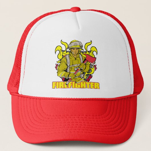 Werkbrandweerman Trucker Pet (Voorkant)