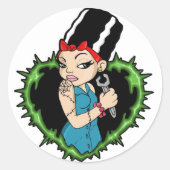 werkbruid ronde sticker (Voorkant)