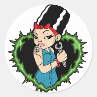 werkbruid ronde sticker