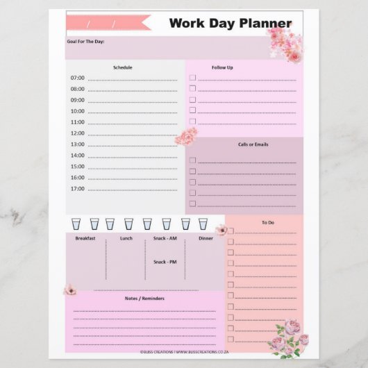 Werkdagplanning (Voorkant)