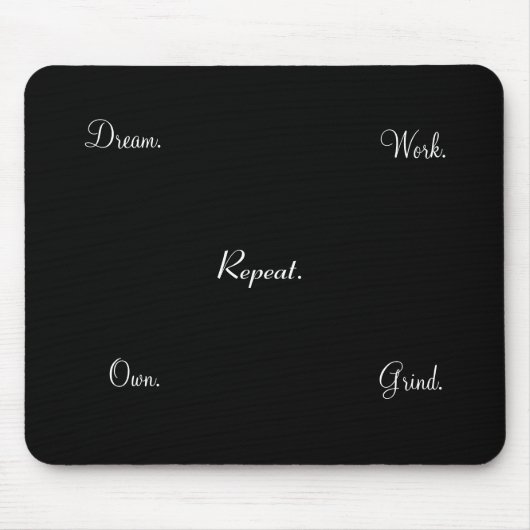 Werkdromen eigen Inspirerend Mousepad Muismat (Voorkant)