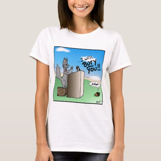 Werkeekhoorn: Ik zal je Cartoon van de toespraak b T-shirt (Voorkant)