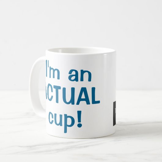 Werkelijke beker koffiemok (Voorkant links)
