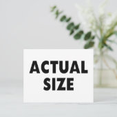 Werkelijke grootte briefkaart (Staand voorkant)