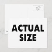 Werkelijke grootte briefkaart (Voorkant / Achterkant)