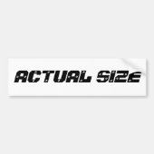 WERKELIJKE GROOTTE BUMPERSTICKER (Voorkant)