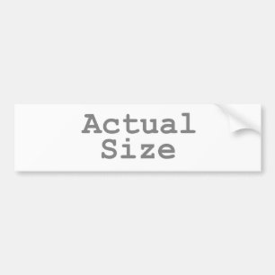 Werkelijke grootte bumpersticker