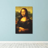 Werkelijke grootte Leonardo da Vinci Mona Lisa Pri Canvas Afdruk (Insitu (Houten vloer))