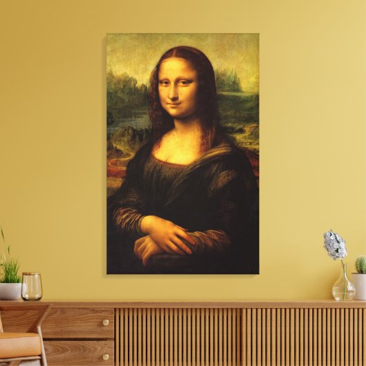 Werkelijke grootte Leonardo da Vinci Mona Lisa Pri Canvas Afdruk (Insitu (Woonkamer))