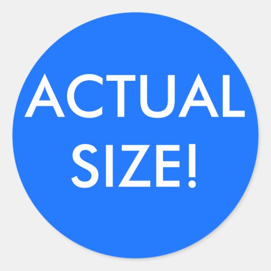 Werkelijke grootte ronde sticker (Voorkant)