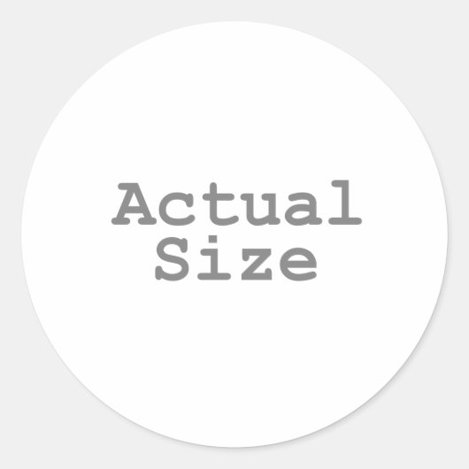 Werkelijke grootte ronde sticker (Voorkant)