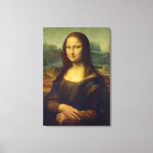 Werkelijke grootte van het schilderij van Mona Lis Canvas Afdruk