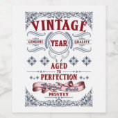 werkelijke kwaliteit ouderdom tot perfecte presta wijn etiket (Enkel label)