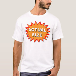 werkelijke omvang t-shirt
