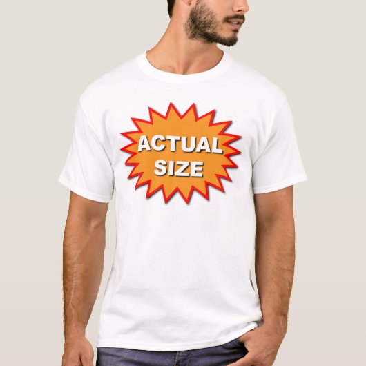 werkelijke omvang t-shirt (Voorkant)