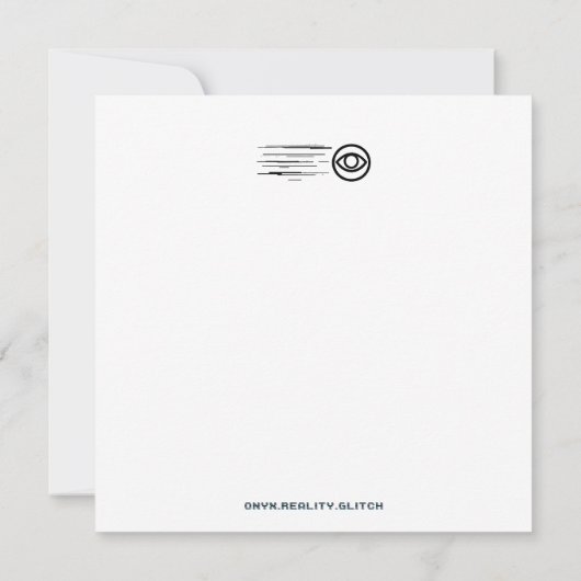 Werkelijkheidspatch Mislukt - Glitchende Typografi Kaart (Achterkant)