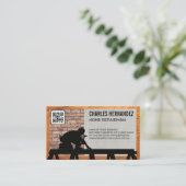 Werken aan dakbedekking | Brick Wall | QR Visitekaartje (Staand voorkant)