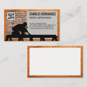 Werken aan dakbedekking | Brick Wall | QR Visitekaartje (Voorkant / Achterkant)