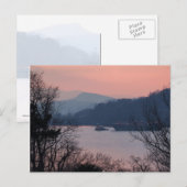 Werken aan de rivier op de Sunset Briefkaart (Voorkant / Achterkant)