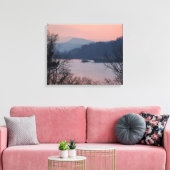 Werken aan de rivier op de Sunset Canvas Afdruk (Insitu (Woonkamer))