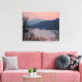 Werken aan de rivier op de Sunset Canvas Afdruk (Insitu (Woonkamer))