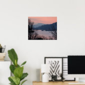 Werken aan de rivier op de Sunset Poster (Thuiskantoor)