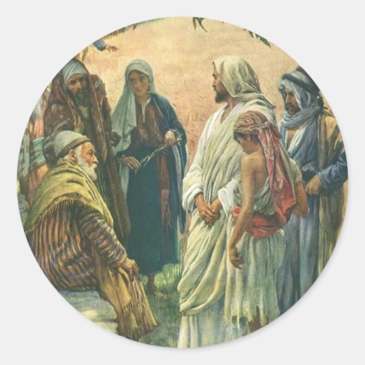 Werken aan de Sabbat, religie Ronde Sticker (Voorkant)