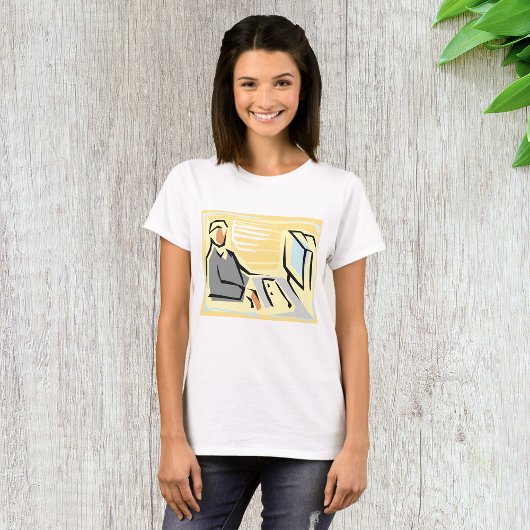 Werken Aan Een Computer Dames T-Shirt