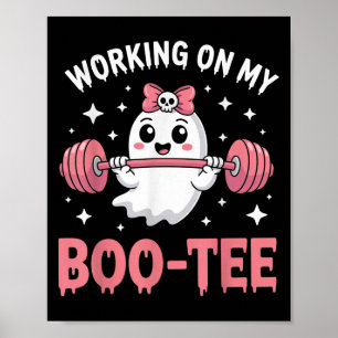 Werken Aan Mijn Boo Funny Gym Halloween Dead Lift Poster