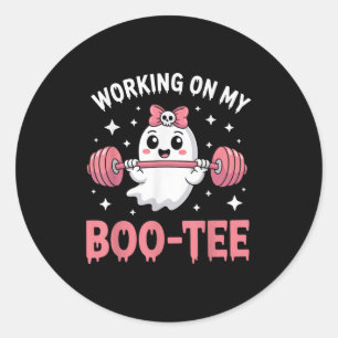 Werken Aan Mijn Boo Grappige Gym Halloween Dead Li Ronde Sticker