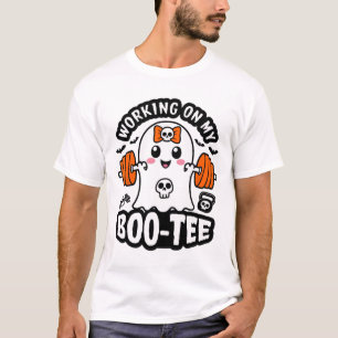 Werken aan mijn Boo T-shirt Halloween Dead Lift Gh