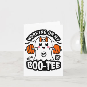 Werken aan mijn Boo T-shirt Halloween Dead Lift Gh Kaart
