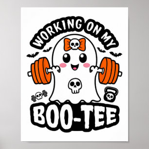 Werken aan mijn Boo T-shirt Halloween Dead Lift Gh Poster