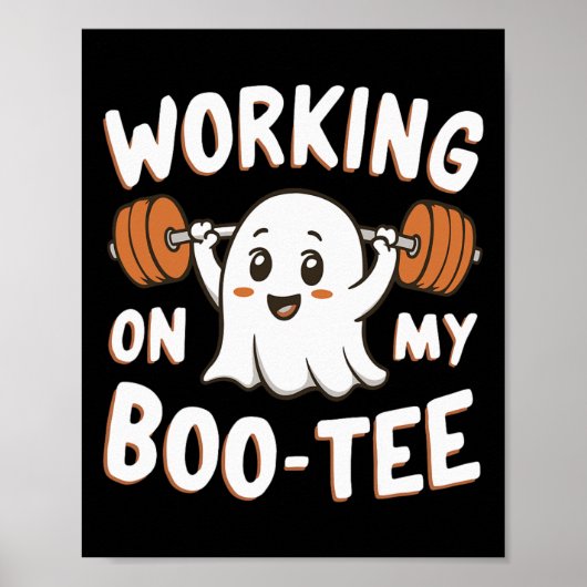Werken aan mijn Boo-T-shirt Poster (Voorkant)
