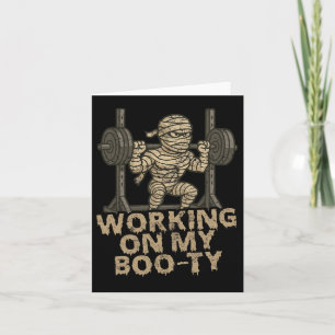 Werken aan mijn boo-ty grappige Halloween gespierd Kaart