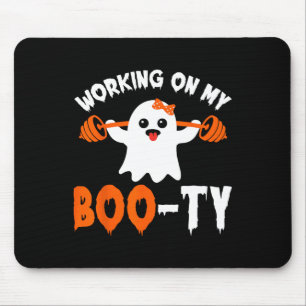 Werken aan mijn Boo-ty Gym Booty Boo-t-shirt Ghost Muismat