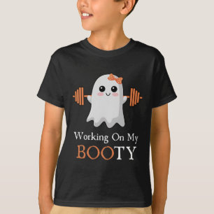Werken aan Mijn Booty Boo-Ty Grappige Halloween Gy T-shirt