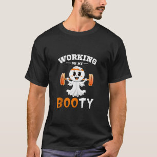 Werken aan Mijn Booty Boo Ty Grappige Halloween Gy T-shirt
